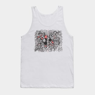 Abstract doodle capsule art Tank Top